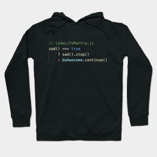 Code Life Mantra - JavaScript Hoodie